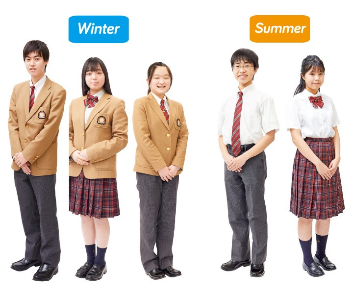 男子・女子生徒 冬服、女子生徒 冬服（スラックス）、男子・女子生徒 夏服